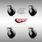 Service Caster 5 Inch SS Glass Filled Nylon Swivel Caster Set with Roller Bearing and Swivel Lock SCC-SS30S520-GFNR-BSL-4 - alternate 3